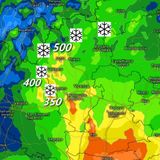 Previsioni 14-16 febbraio: neve fino a quote collinari e vento forte
