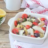 Insalata di stoccafisso alla calabrese con patate e cipolla di tropea