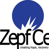 Fred talks with Deb Flores with the Zepf Center