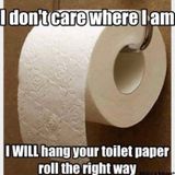 What side do you put the toilet paper?