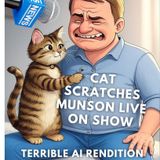 Cat Jumps on Presenter, Spearing Chest and Causing Chaos #cats #live #ouch #neverworkwithanimals