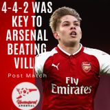 4-4-2 Was Key To Magnificent Arsenal Defeating Villa