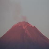 Amanece en calma el Popocatépetl