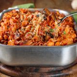 Pasta e funghi al forno