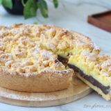 Crostata sbriciolata senza glutine con doppia crema