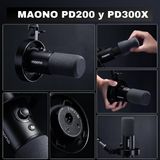 Micrófonos Maono PD200x vs PD300x: ¿Cuál elijo?