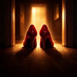 Heels at the doorframe