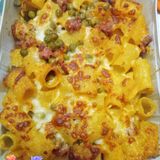 Pasta pasticciata con pasta di salame