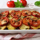 Tortino di patate e pomodori al forno
