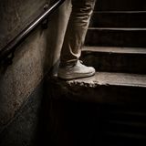 Step stalls on the stair edge