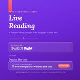 Build It Right Live Book Club Reading