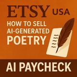 Etsy USA Passive Income: How to Sell AI-Generated Poetry Prints for Weddings & Events [$5–$20/Download]