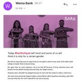 Wema Banks Each For equals is just a propaganda.