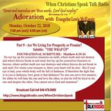 Pt 9 "Are We Living For Prosperity or Promise?" - ADORATION with Evangelist Mac