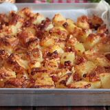 Patate al forno con pancetta