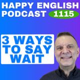 1115 - 3 Ways to Ask Someone to Wait