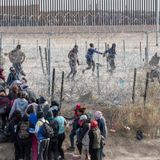 Migrants Overpower Border Officials And Tear Down Border Walls