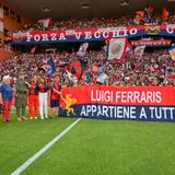 La terra del Monte Maggio nello stadio del Genoa: la A si emoziona nel ricordo di Ferraris