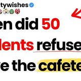 When did 50 students refuse to leave the cafeteria