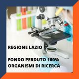 Regione Lazio, al via il fondo perduto fino al 100% per gli Organismi di ricerca