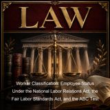 Worker Classification Employee Status Under the National Labor Relations Act the Fair Labor Standards Act and the ABC Test - Jon O Shimabuk…