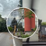 Nuova ondata di pioggia e grandine con vento forte, cassonetti in strada (VIDEO) e altri danni