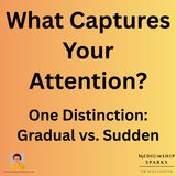 What Captures Your Attention: One Distinction-Gradual vs Sudden