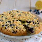 Sbriciolata ai mirtilli e crema al limone