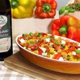 Peperoni arrostiti con feta e crumble di pane alle erbe