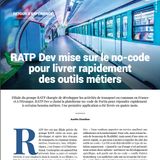 Rex : RATP Dev mise sur le no-code pour livrer rapidement des outils métiers