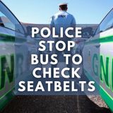 Portuguese Police (GNR) STOP Bus To Check Seatbelt Compliance! #portugal #GNR #coachtravel