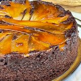 TORTA ROVESCIATA CIOCCOLATO, PERE E CARAMELLO