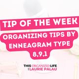 Tip of the Week: New Year Organizing with Enneagram Insights: Enneagram Types. 8, 9, 1 | Ep 94