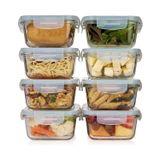 840ML Glass Set - Set Of 16 Pc Glass Food Storage Container