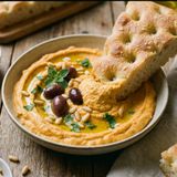 Hummus di ceci e carote: la crema colorata e leggera perfetta per aperitivi, crostini e verdure crude