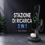 Stazione di ricarica 3 in 1 Apple al minimo storico- iPhone, Watch e AirPods insieme a 35,99€