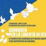 Giornata per la libertà di stampa in diretta su YouTube dal Giardino dei Giusti di Milano al Monte Stella
