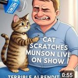 Cat Jumps on Presenter! Spearing Chest and Causing Chaos #cats #live #ouch #neverworkwithanimals