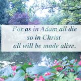 For as in Adam all die, so in Christ all will be made alive.