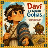 O Pequeno Davi e o Desafio do Gigante Golias ｜【Conto infantil】
