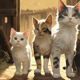 La señora Tabby Gris y sus tres gatitos | Cuentos De Gatos