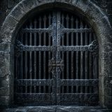 Gate jams shut behind boots — Brothers Grimm rebooted