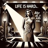 "Life is hard. After all, it kills you."