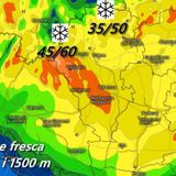 Previsioni 27-29 gennaio: ancora piogge in pianura e neve abbondante in montagna