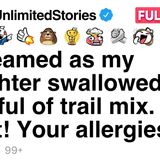 I screamed as my daughter swallowed a handful of trail mix. _Wait_ Your allergies