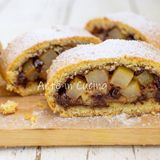 Crostata arrotolata pere e cioccolato: frolla morbida e veloce