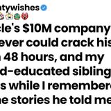 My uncle_s _10M company went to whoever solved his code_ they hired hackers_ I used his old stories