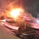 Fire Sinks Two Boats At Charlestown Marina