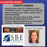 Small biz ranks #1 in "Confidence Survey"; infrastructure & budget, DOL/David Weil nomination; SBE Council Hill Briefing, July 22, 1 pm ET.