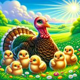 Mother Turkey And Her Chicks | Animal Stories